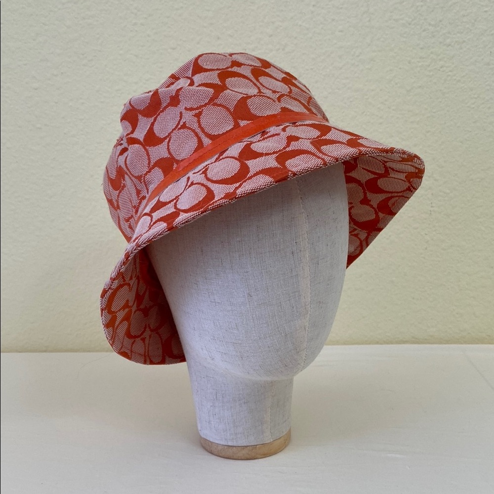 Coach Vintage Orange Signature Bucket Hat